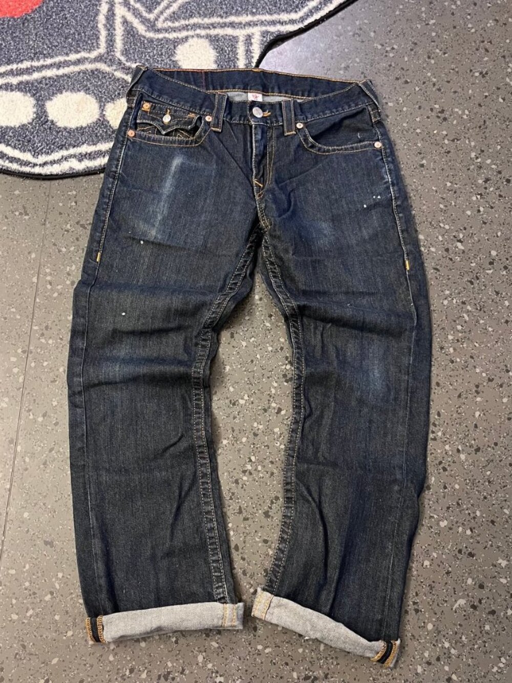 True Religion Dark Denim Jeansraw denim